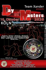 Flyer Day of Masters 2026 in Köln: Team Xander und IBV, 10. Oktober 2026
